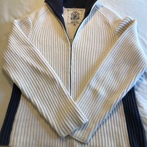 GUESS JEANS RIBBED KNIT QUARTER ZIP